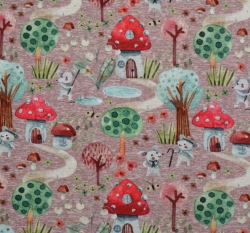 Warmkeeper potisk myší vesnička na růžové