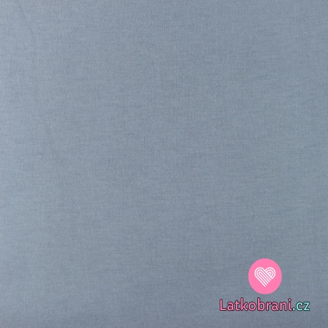 Bavlněný úplet jednobarevný džínově modrý 