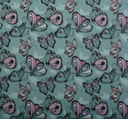 Šusťák barevní motýlci na zelené