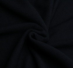 Jednobarevná teplákovina bublinky černá, 3D struktura