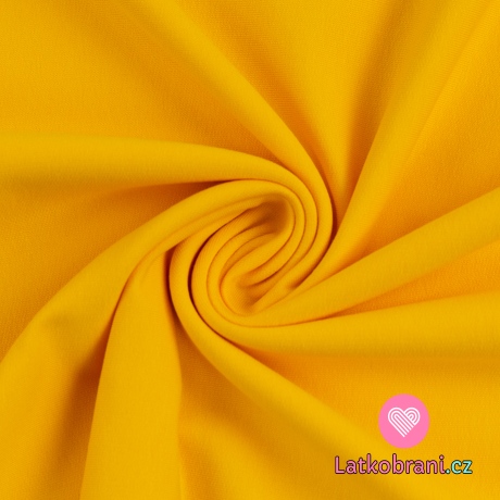 Teplákovina jednobarevná počesaná sytě žlutá