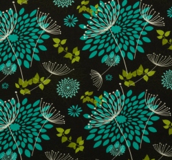 Úplet potisk rozfoukané chmýří pampelišky na abstraktním květinovém podkladu