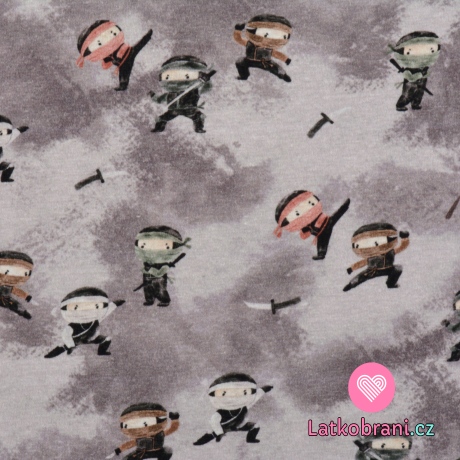 Warmkeeper potisk ninja bojovník na taupovém podkladu