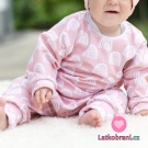 Teplákovina počesaná bílé duhy na růžové