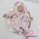 Teplákovina počesaná bílé duhy na růžové