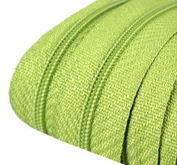 Metrážový zip spirálový 3 mm zelená limetka