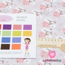 Úplet potisk sovičky na pudrově růžové