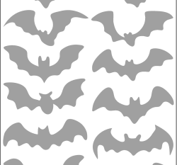 Reflexní nažehlovačka netopýři, 12 ks