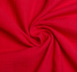 Dvojitá gázovina / mušelín červená