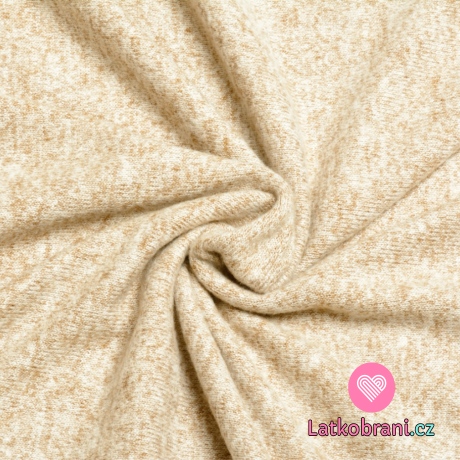 Lehká svetrovina béžovo-hořčicové melange