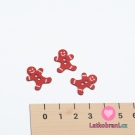 Knoflík vánoční perníček červený