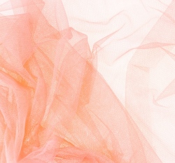 Tyl jednobarevný lososový 