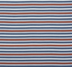 Úplet potisk barevné proužky do modro-oranžové