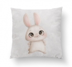 Bavlněný panel bílý králíček
