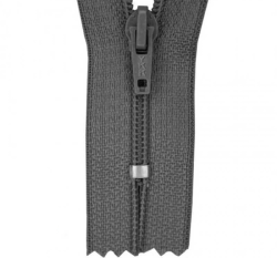 Zip spirálový nedělitelný tmavě šedý 18 cm