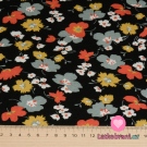 Modalový úplet potisk barevné květiny na okrové