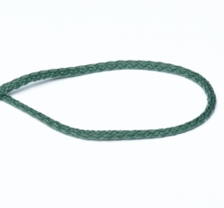Šňůra oděvní bavlna 4 mm, tmavě zelená