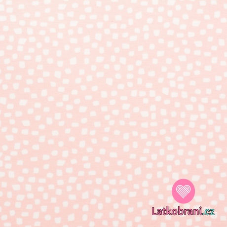 Úplet potisk nepravidelné čtverečky na světle růžové