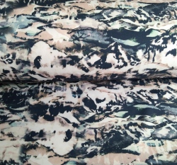 Softshell potisk abstraktní vzor, s fleecem