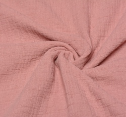 Bambusová dvojitá gázovina/mušelín starorůžová 