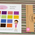 Úplet potisk zelené a růžové proužky na bílé 