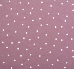 Úplet rozházený bílý puntík na starorůžové 160 g
