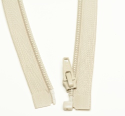 Zip spirálový dělitelný krémový 55cm