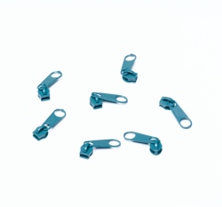 Jezdec k metrážovému zipu 3 mm Petrol