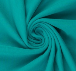 Teplákovina jednobarevná počesaná tyrkysová