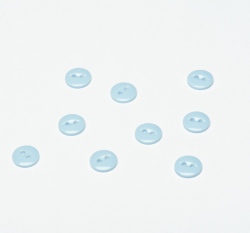 Knoflík kulatý, lesklý, modrý