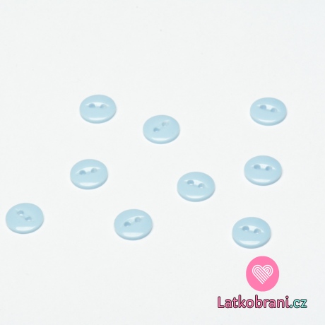 Knoflík kulatý, lesklý, modrý