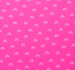 Šusťák reflexní duhy na neonově růžové 