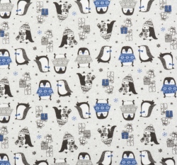 Teplákovina tučňák v modrém svetru 