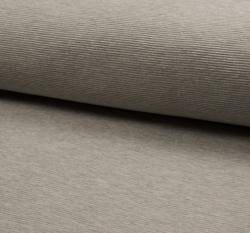 Jednobarevný úplet žebrovaný (ottoman) šedé melé