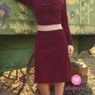 Elastický manšestr bordó 