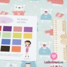 Teplákovina medvěd ve svetru s dárky na modroučké