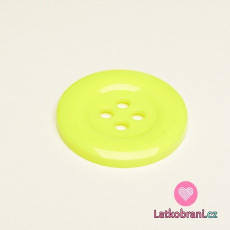 Knoflík mega velký neonově žlutý
