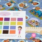 Teplákovina potisk medvídek a traktůrek na farmě