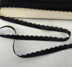 Krajka silonová černá 12 mm