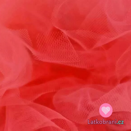 Jemný tyl červený