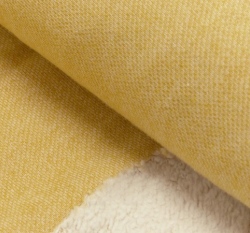 Teplákovina s beránkem jednobarevná hořčicová