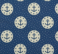 Softshell zimní modré kotvičky v kruhu na světle modré