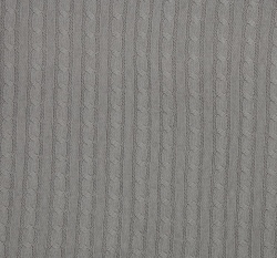 Bavlněná svetrovina, šedé copánky