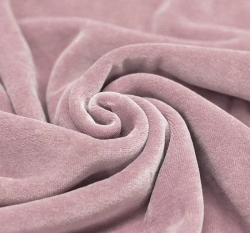 Nicky velur jednobarevný starorůžový