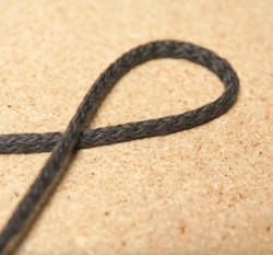Šňůra kulatá oděvní bavlna 4 mm tmavě šedá
